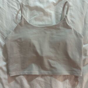 White Cropped Tank Top Athletic